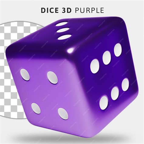 Premium Psd 3d Purple Dice On Transparent Background