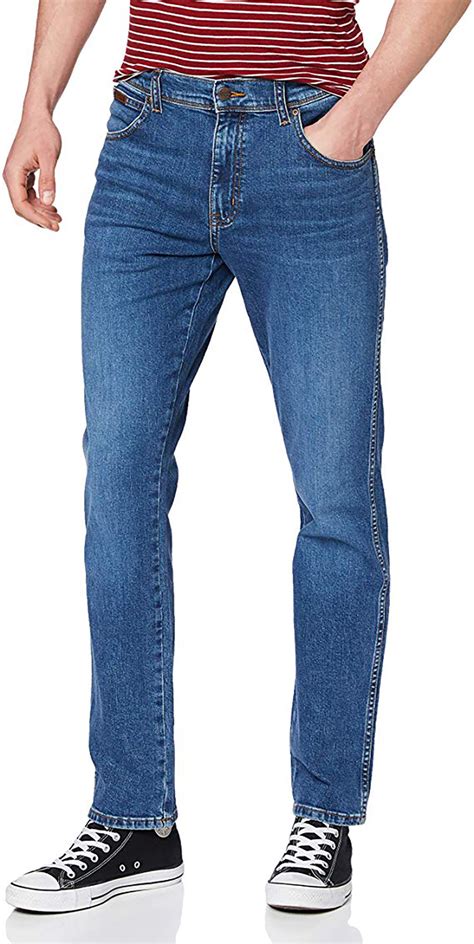 Mens Wrangler Texas Stretch Slim Fit Jeans Smart Casual Work 5 Pocket