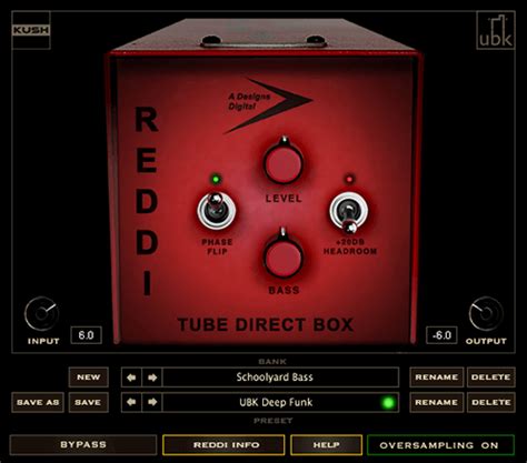 Kush Audio Releases Reddi Tube Di Effect Plugin