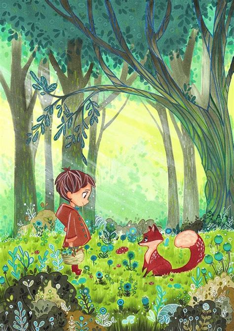 Fox And Child Picture Books Illustration Illustration Art Forest