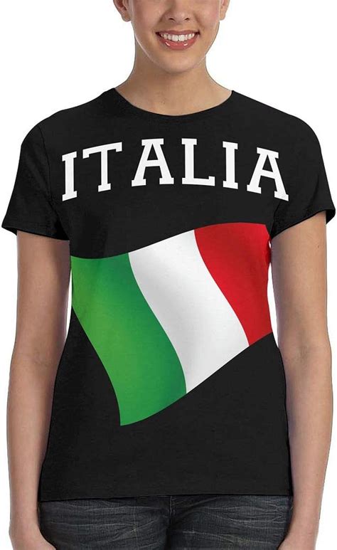 jie shikang italia italy italian flag women s short sleeve t shirt tees black clothing