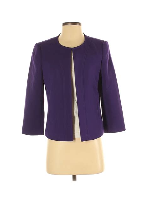 Tahari By Asl Women Purple Blazer 4 Petites Ebay