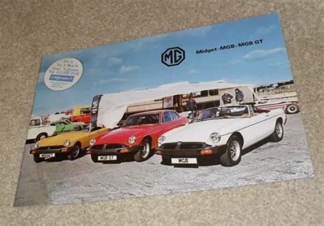 Mg Range Brochure Midget Mgb Roadster Mgb Gt Sports Cars Dealer Sticker Picclick