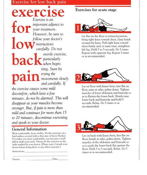 Home Exercise Program For Back Pain Page