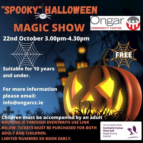 Spooky Halloween Magic Show Ongar Community Centre