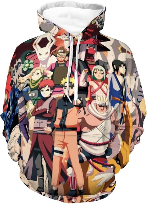 Naruto Anime Hooded Sweatshirt Long Sleeve Pullover Hoodie