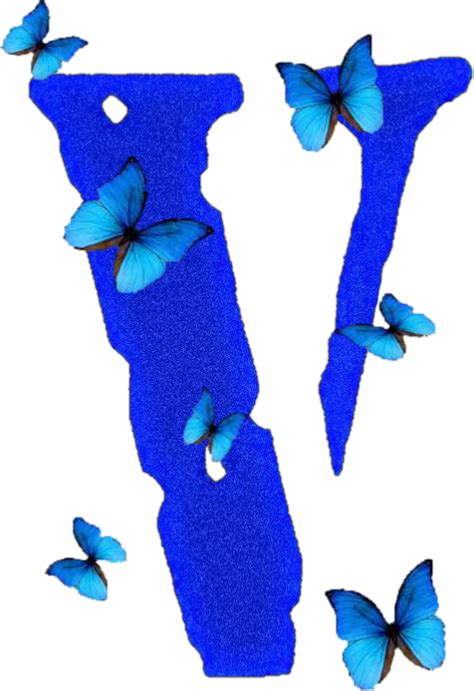 Vlone Png Blue Butterfly Sticker By Caesiefjesvycxqjdmr5