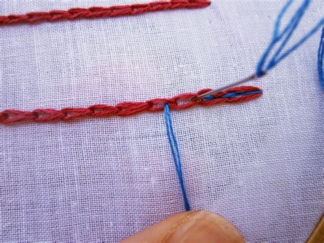 Feeling Stitchy Learn The Back Stitched Chain Stitch