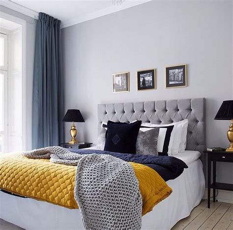 Yellow And Navy Blue Bedroom Upnatural