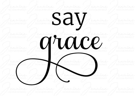 Say Grace Svg Blessing Printable Christian Svg Etsy