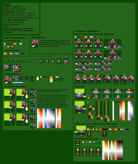 The Spriters Resource Full Sheet View Sonic And Knuckles Egg Robo