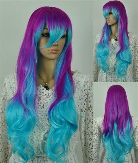Long Multi Color Anime Wig Cosplay Wigs Costume Hair Wig Cheap Hair Wig