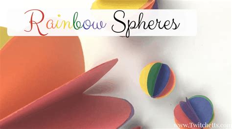 How To Make Rainbow Paper Spheres With Construction Paper Twitchetts