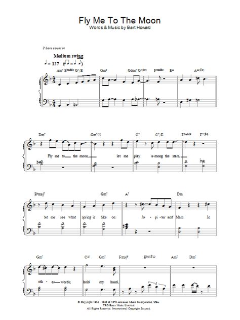 Fly Me To The Moon Piano Sheet Music Pdf