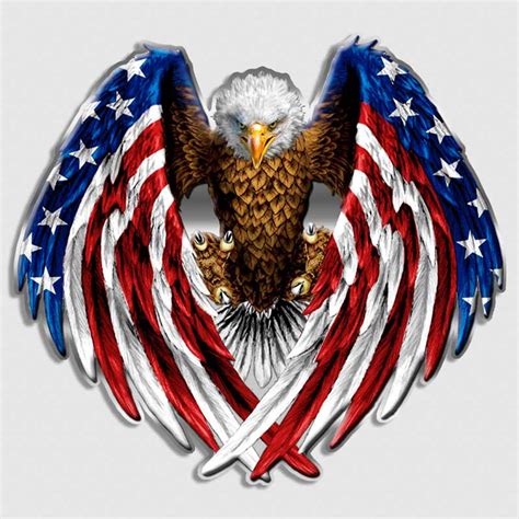 American Flag Eagle Decal United States Sticker