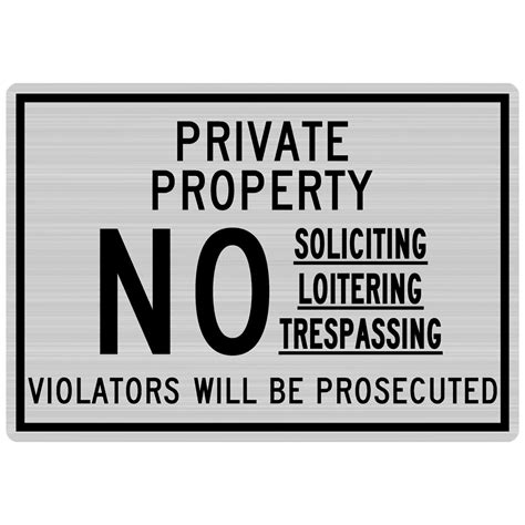 Private Property Engraved Sign Egre 13358 Blkonslvr Private Property