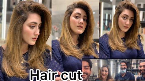 momina iqbal hair cut nabila salon long layers hair cut proper blending youtube