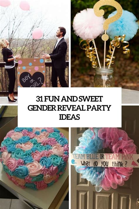 31 Fun And Sweet Gender Reveal Party Ideas Wohnidee By Woonio Baby