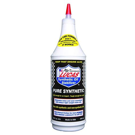 Lucas Oil 32 Oz Synthetic Heavy Duty Oil Stabilizer 10130 The Home Depot