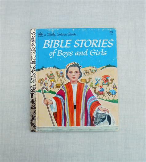 Little Golden Book Bible Stories Of Boys And Girls Vintage Kids Book