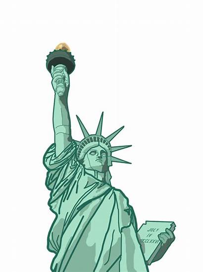 Liberty Statue Cartoon Clip Political Clipart Drawings