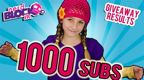 1000 subs thank you shout outs nerd block giveaway results youtube