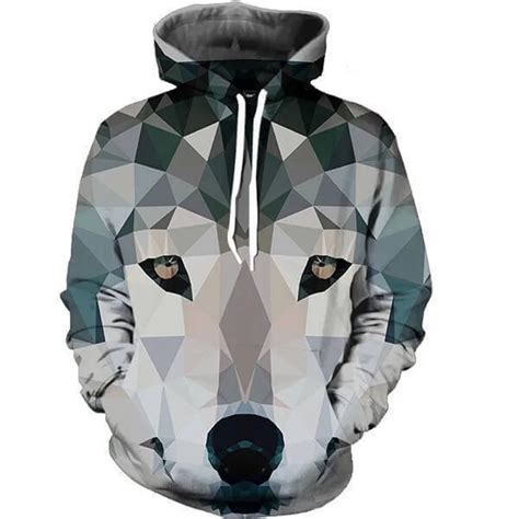 Buy Hot Fashion 3d Print Wolf Hoodie Sweatshirt Men