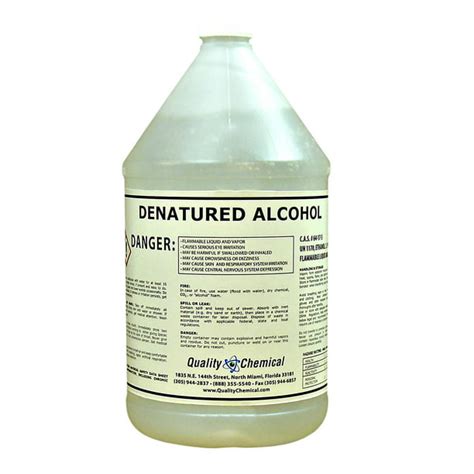 Denatured Alcohol Ethanol 190 Proof 1 Gallon 128 Oz Walmart