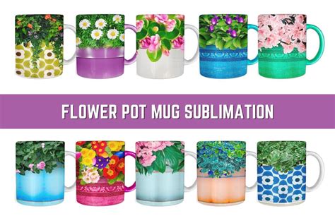 Flower Pot Mug Sublimation So Fontsy