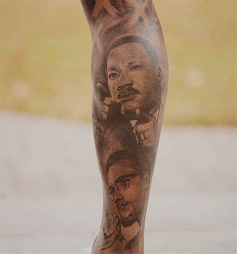 Martin Luther King Jr And Malcolm X Tattooed On Odell