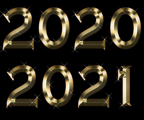 Year 2020 And 2021 In Gold Free Stock Photo Public Domain Pictures