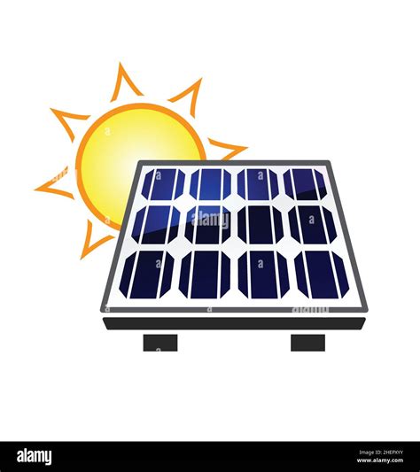 Simple Solar Panel Icon Symbol Energy Infographic Vector Isolated On
