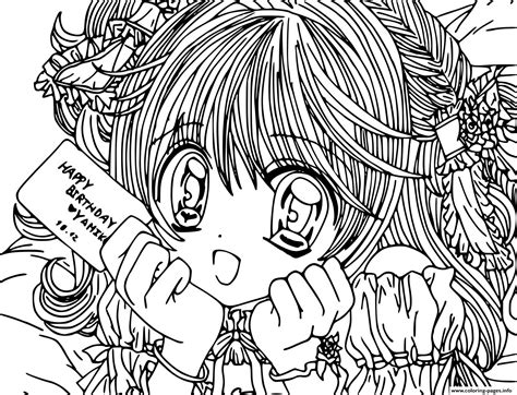 Cute Anime Girl Adult Coloring Pages