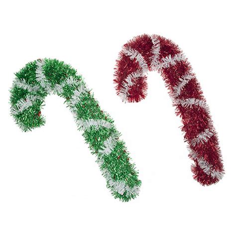 Assorted Tinsel Candy Cane Christmas Wall Plaque Decoration 41cm