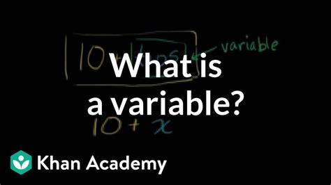 What Is A Variable Introduction To Algebra Algebra I Khan