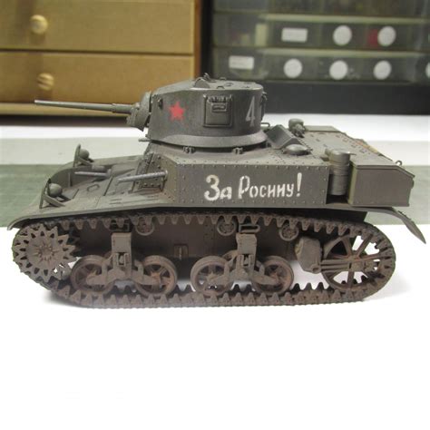 Lend Lease Red Army M3a1 Stuart Light Tank Academy 135 Imodeler