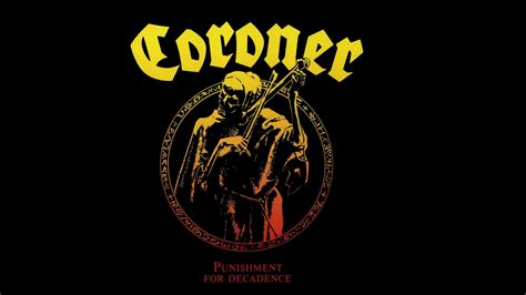 Coroner Logo Coroner Punishment For Decadence Skeleton Skull Thrash