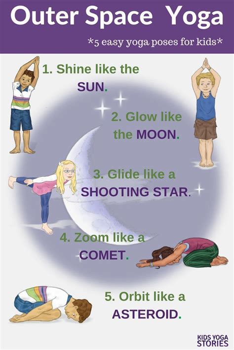 Some nice cards with adapted poses to print. Outer Space Yoga Poses and Kids Books | Yoga for kids ...