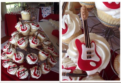 Electric Guitar Cupcake Toppers Ordered On Etsy Guitar Cupcakes