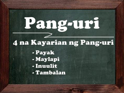 Part of speech), o kauriang panleksiko, ay isang lingguwistikong kaurian ng mga. Bahagi Ng Pananalita Chart - Mga Pang Uri Na Salita ...