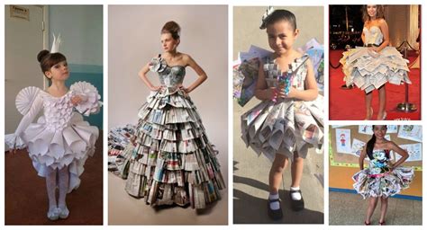 Haz un hermoso vestido para niñas reciclando papel periódico Haz Manualidades