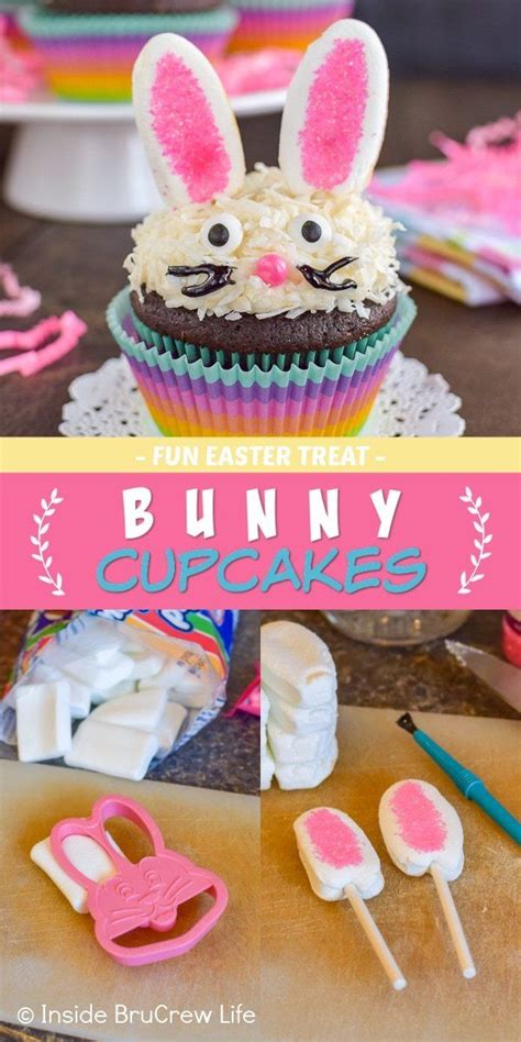 Bunny Cupcakes Inside Brucrew Life Fun Easter Treats Bunny Cupcakes Easter Bunny Treats