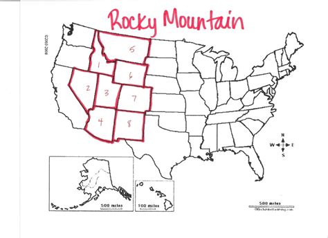 Rocky Mountain States Map Diagram Quizlet