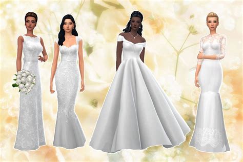 Wedding Lookbook Sims 4 Wedding Dress Sims 4 Dresses Sims 4 Mods