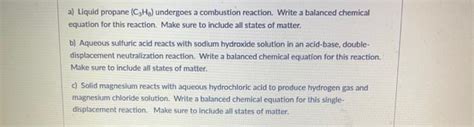 Solved A Liquid Propane C Hg Undergoes A Combustion Chegg