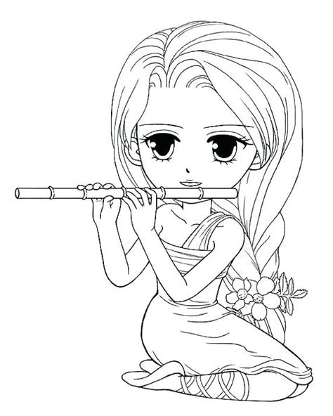 Cute Anime Girl Coloring Pages At Getdrawings Free Download