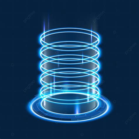 Sci Fi Circle Vector Hd Images Blue Sci Fi Circle Stage Lightwave
