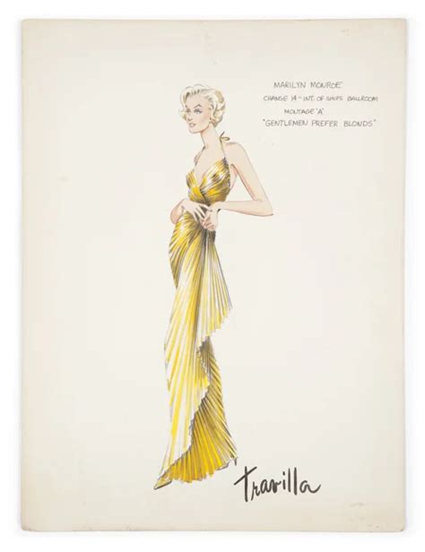 The William Travilla Auction Gentlemen Prefer Blondes Summer Fashion Week Marilyn Monroe