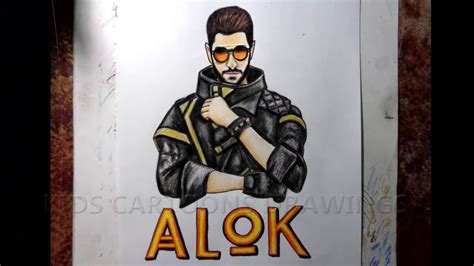 How To Draw Dj Alok Free Fire Color Drawing Step By Step Full Video
