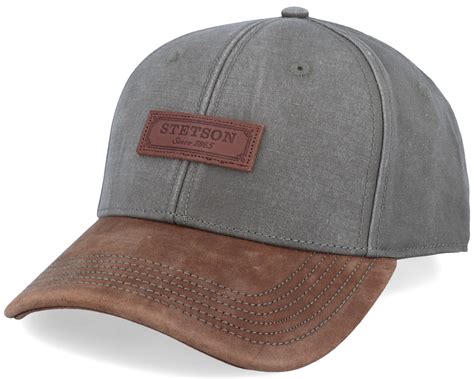 Baseball Cotton Washed Olivebrown Adjustable Stetson Caps Hatstore